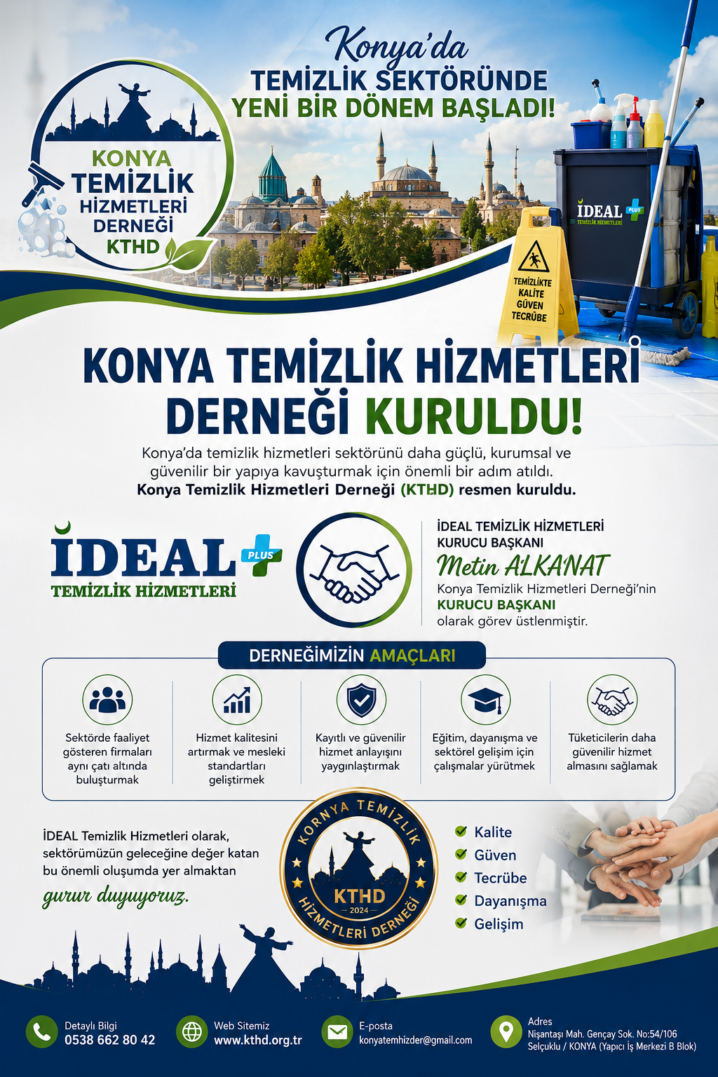 Konya Temizlik Hizmetleri Derneği Kuruldu
