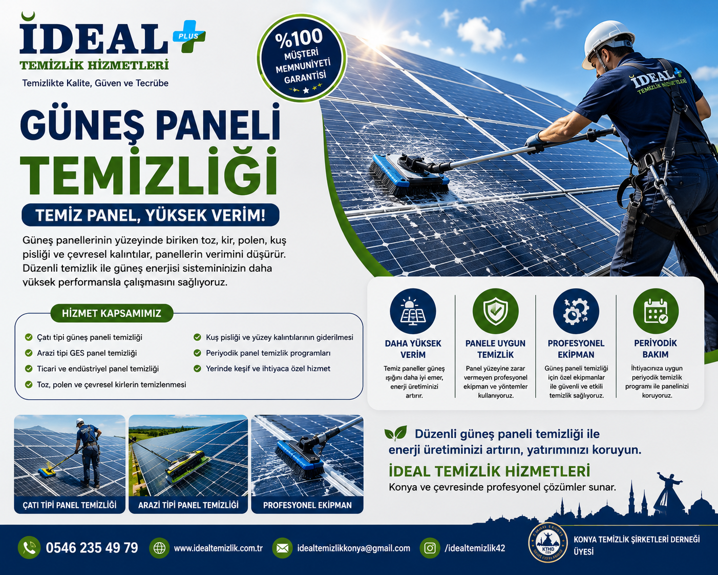 Günes Paneli Temizliği - Konya