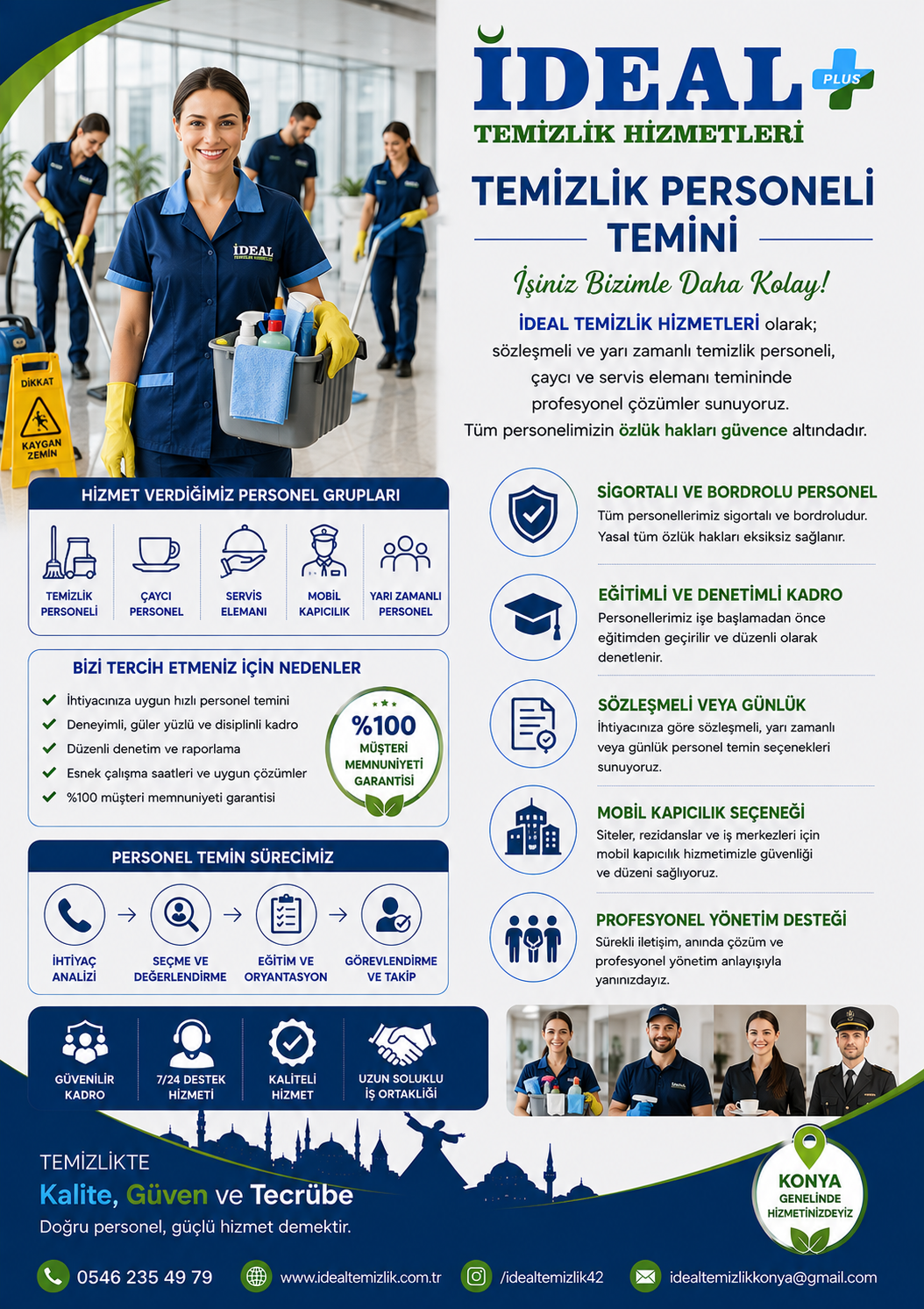 Temizlik Personeli Temini ve Mobil Kapıcılık - Konya